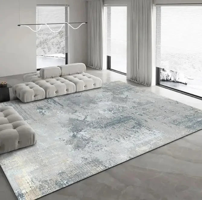 Light Luxury Carpets for Living Room Large Area Lounge Carpet Minimalist Bedroom Decor Gray Rug Home Soft Washable Floor Mat