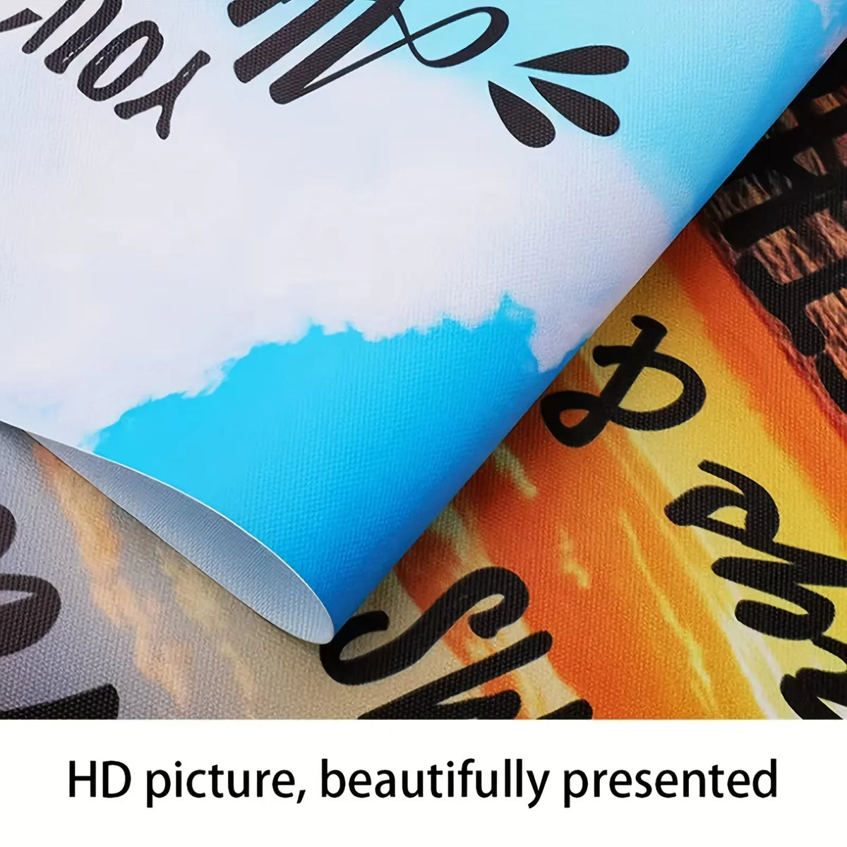 1pc Abstract Mountain Landscape Canvas Print, Frameless Modern Wall Art, Colorful Texture Painting