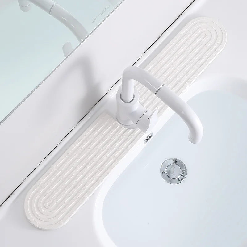 Super Absorbent Fast Drying Faucet Mat Diatom Mud Moisture-proof Diatomite Stone Sink Tray Reusable Non-Slip Faucet Splash Guard