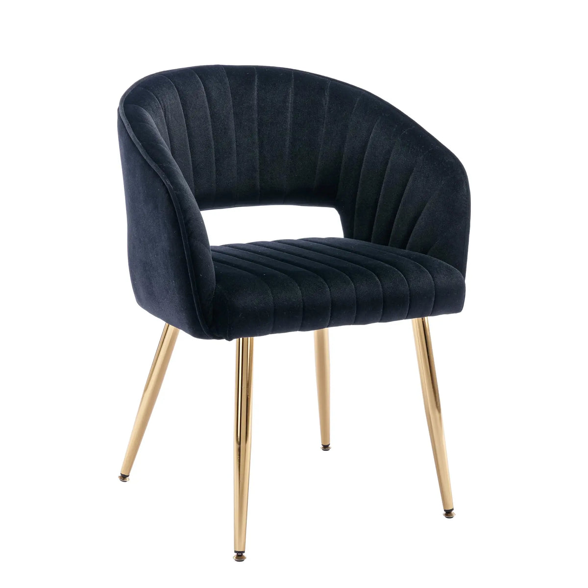 Home Office Swivel Velvet Desk Chair Modern Tufted Accent Armchair with Gold Base Ergonomic Computer Task Stool for Living Room