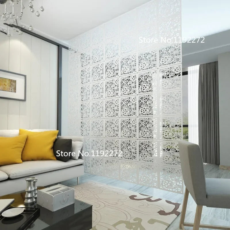 6pieces Bedroom modern Mobile hanging screen Biombo Hollow foldable double-sided carved  partition curtain living room porch