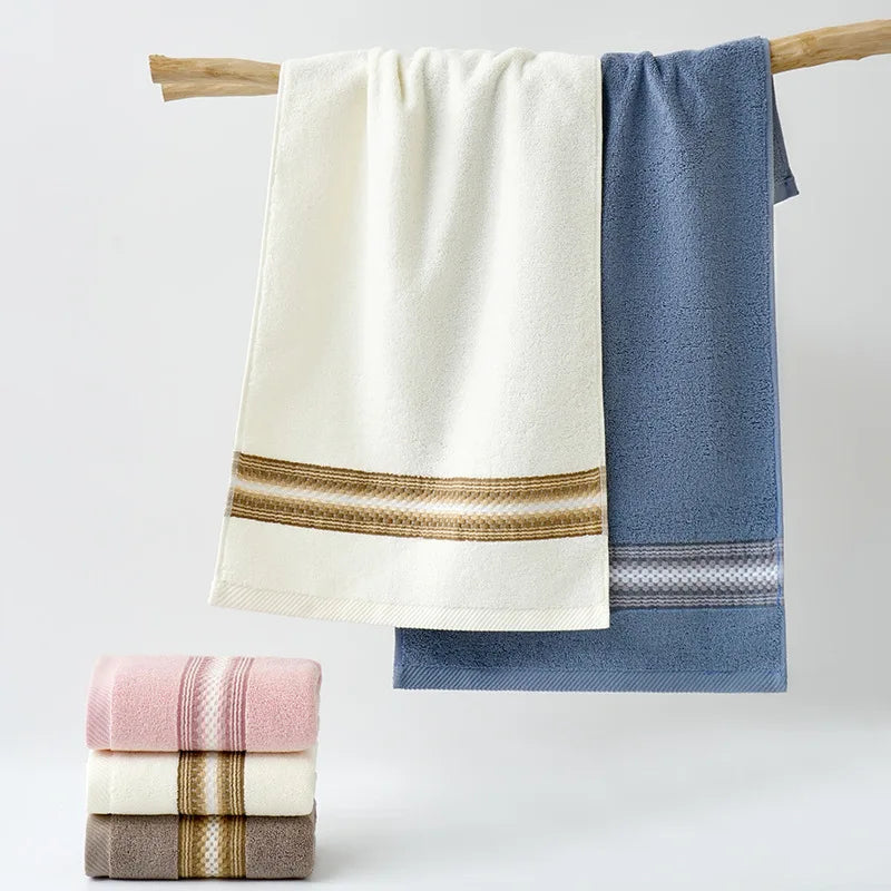 High-End Hotel Quality Thickened Cotton Towels Set of 1/4/6 Absorbent Embroidered Face Washing Towels for Adults Household Use