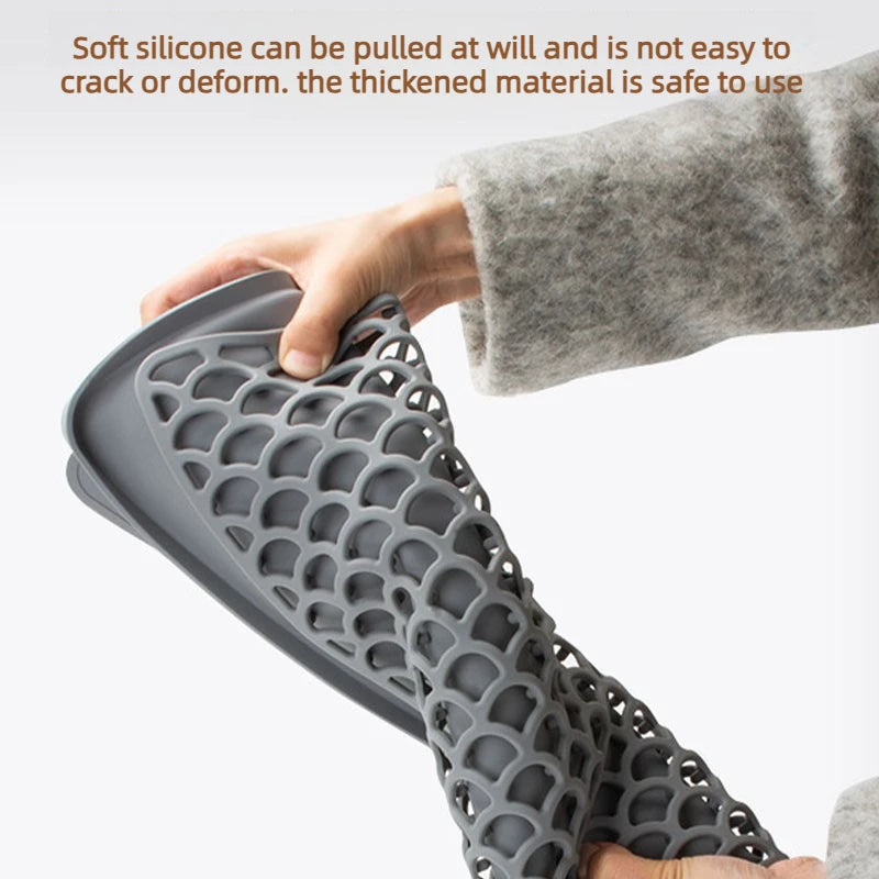 Extra Large Double-Layer Dish Drying Mat for kitchen Counter Silicone Non-Slip Drainer Pad for Sink Coffee Machine Drying Rack