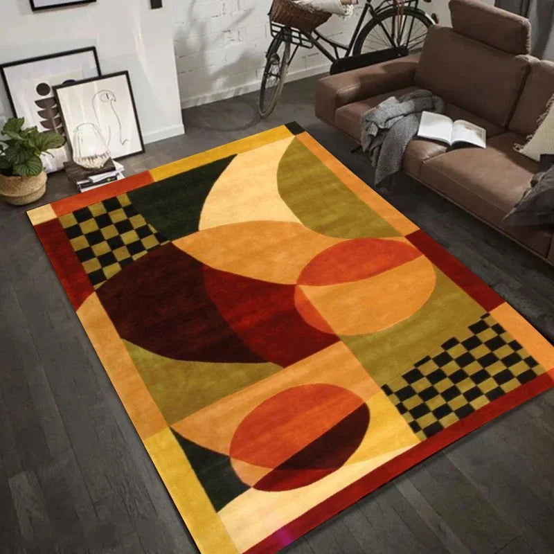 VIKAMA Abstract Geometric Rug Modern Art Deco Soft Area Rug For Living Room Bedroom Home Decor