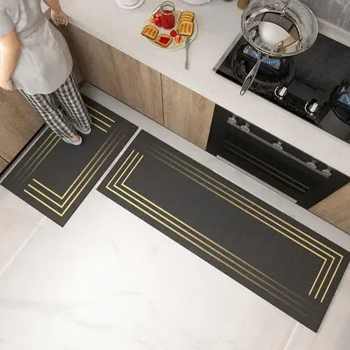 Kichen Vinyl Rug Anti Fatigue Floor Mats Pvc Waterproof Non-slip Carpet Runner Home Decor Long Rugs שטיח למטבח Alfombra Cocina