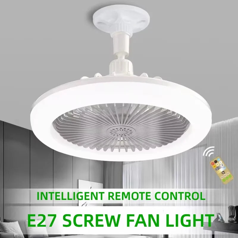 3in1 Rotatable Ceiling Fan with Remote Control E27 Converter Base for Bedroom And Living Room Lighting And Ventilation System