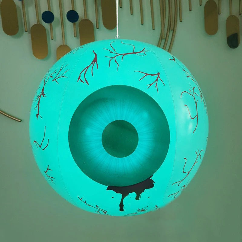 Halloween Giant LED Light Inflatable Pumpkin Ghost Eyeball PVC Model Spooky Atmosphere Ornament Festival Party Outdoor Décor