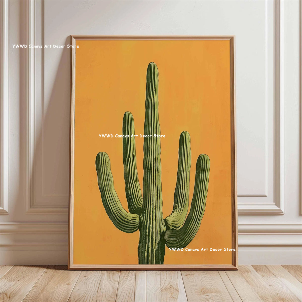 Bohemian Cactus Desert Canvas Poster Mexico Smallest Architectural Artwork Western Plant Wall Art Print for Modern Home Decor