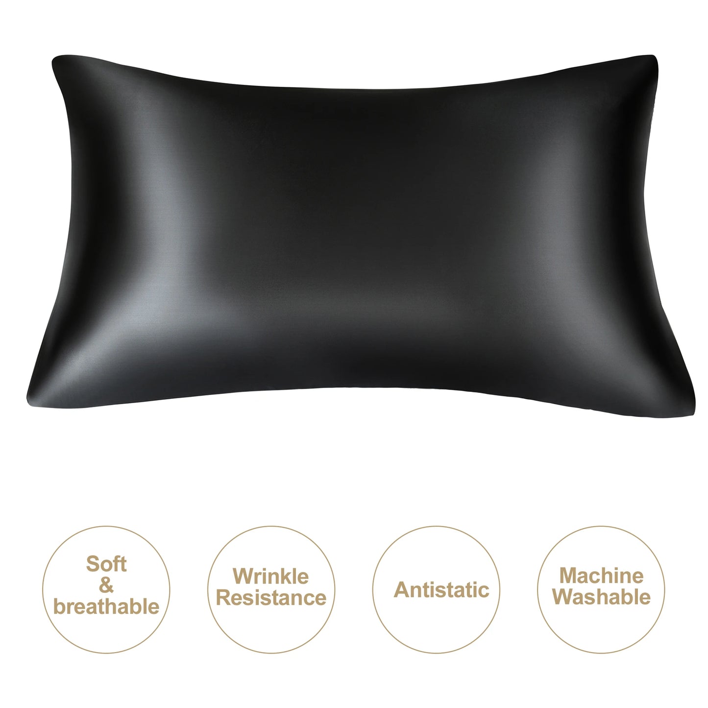 JuwenSilk silky stain pillowcase silky pillowcase natural silk pillowcase mulberry silk pillow case standard queen king