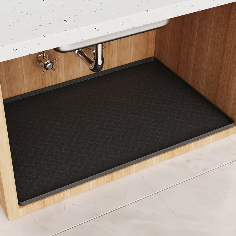 Silicone Under Sink Mat Waterproof Under Sink Liner Cabinet Protector Kitchen Sink Mat for Bottom of Sink Undersink Waterproof