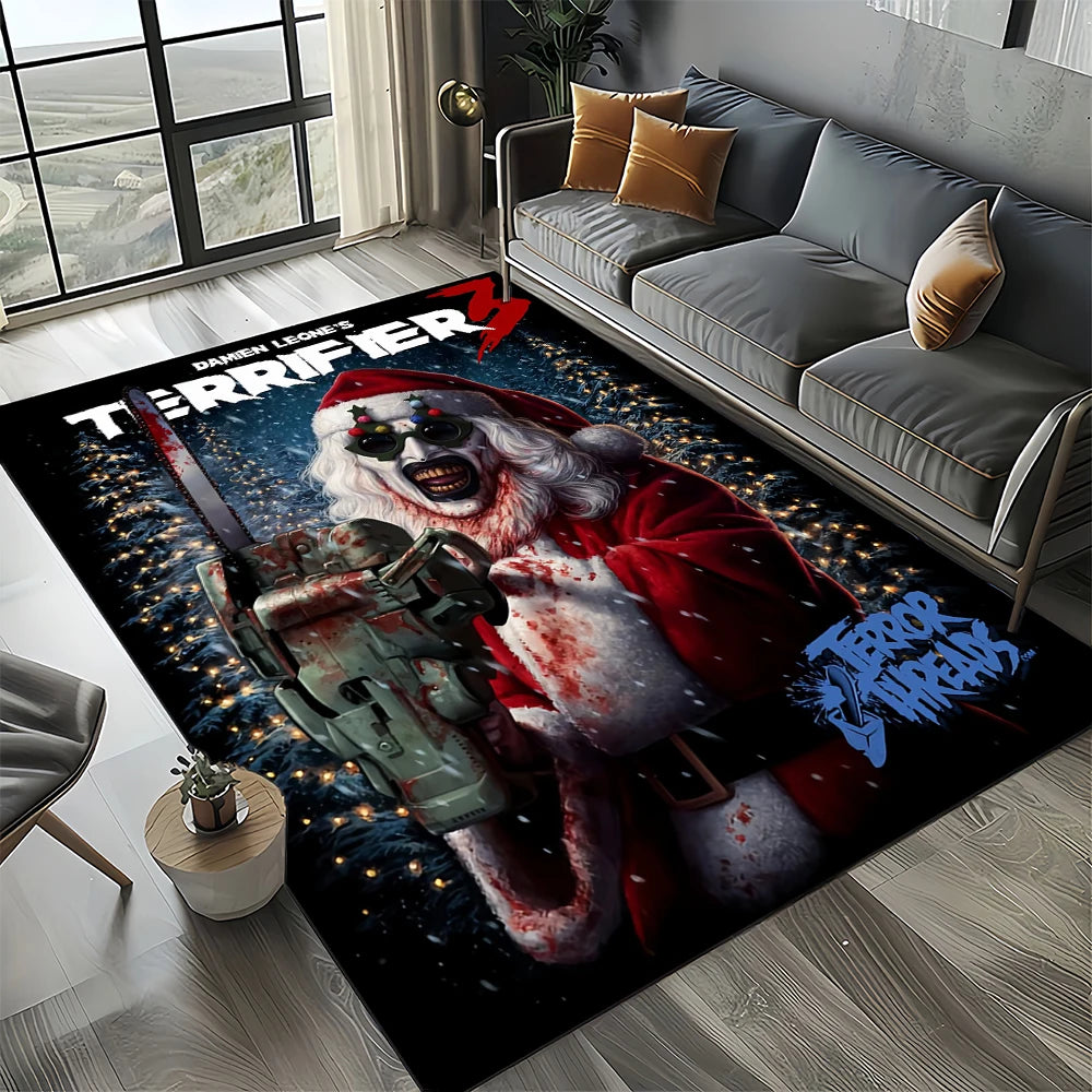 27 Style Terrifier Horror Movie Halloween Gift Area Rug Carpet for Living Room Bedroom Home Decor,kids Non-slip for Sofa Doormat