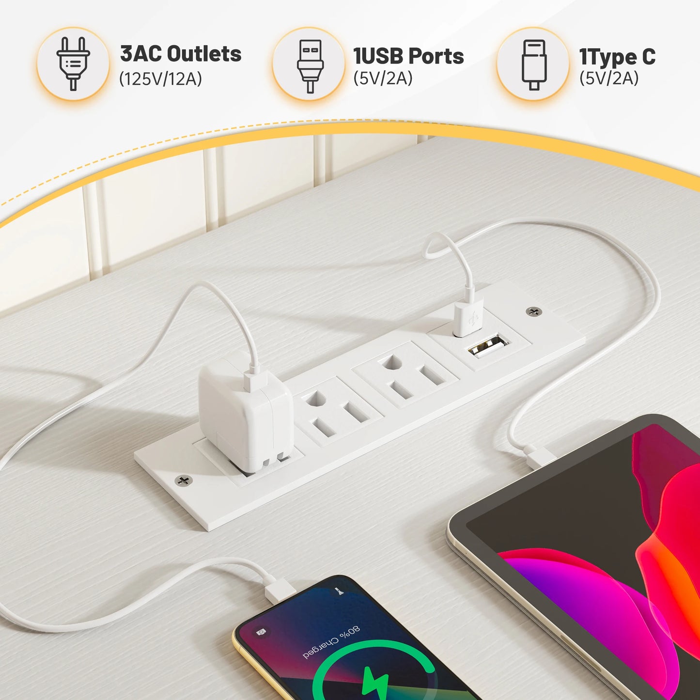 40"Gaming Computer Desk with Power Outlets RGB LED Lights Office Desk with Drawer Storage Shelves Monitor Stand For Small Space