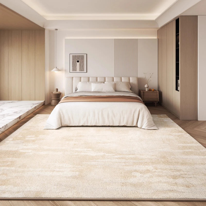 Cream Style Bedroom Decor Plush Carpet Thick Anti-slip Lounge Floor Mat Large Area Carpets for Living Room Fluffy Soft Study Rug