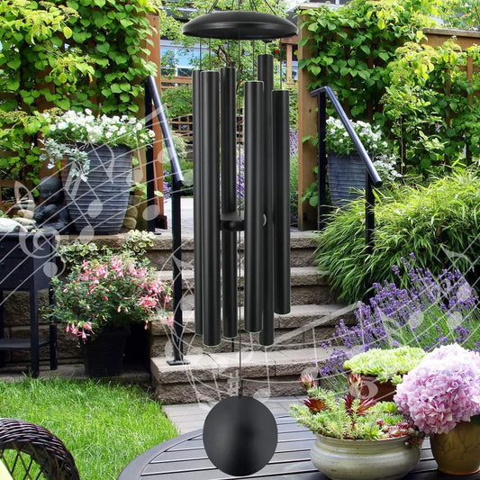 Memorial Wind Chimes with 6 Heavy Tubes, Large Deep Tone Outdoor Garden Hanging Decor, Sympathy Gifts