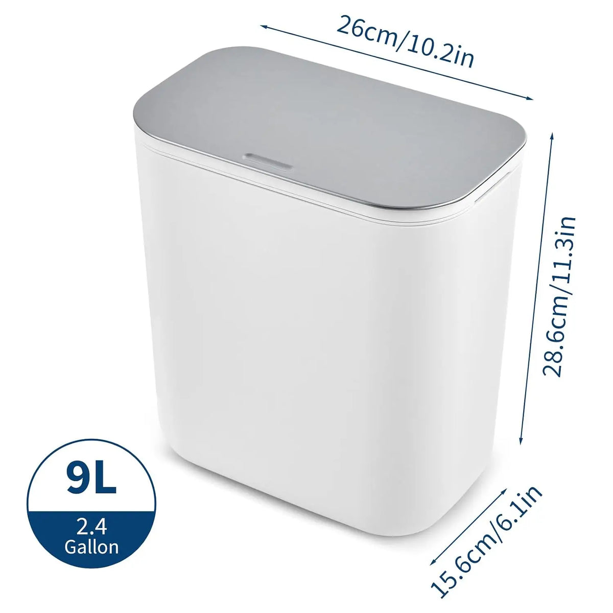 Tacleekii 7L 9L Kitchen Compost Bin for Counter Top or Under Sink Hanging Small Trash Can with Lid for Cupboard Bathroom Bedroom Office Camping
