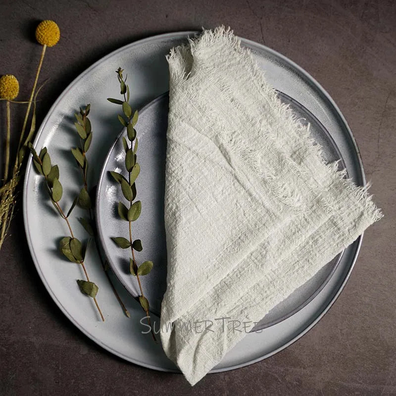 20PCS Large Napkins Cotton Gauze 41x41cm Muslin Cloth Tea Towels Dinner Retro Cheesecloth Wedding Party Rustic Table Decoration