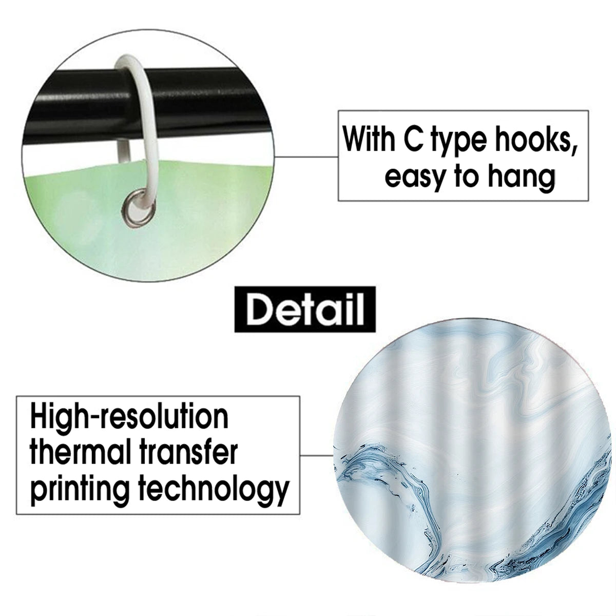 4 Pcs/Set Blue Marble Swirl Shower Curtain Bathroom Set, Abstract Fluid Print Waterproof Mildew Resistant Fabric, Family Bathroom Decor, Modern Minimalist Style Bath Mat Set, Fits Apartment, Guest Bathroom, Home Use, Includes