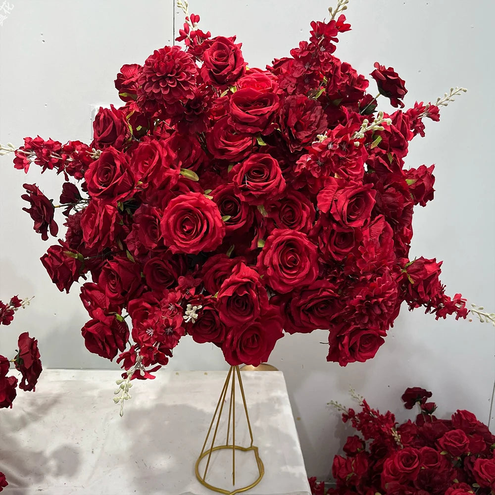 80/70/60/50/30cm Artificial Pink Large Flower Ball, Table Centerpiece for Special Event Decor, Floral Arrangement