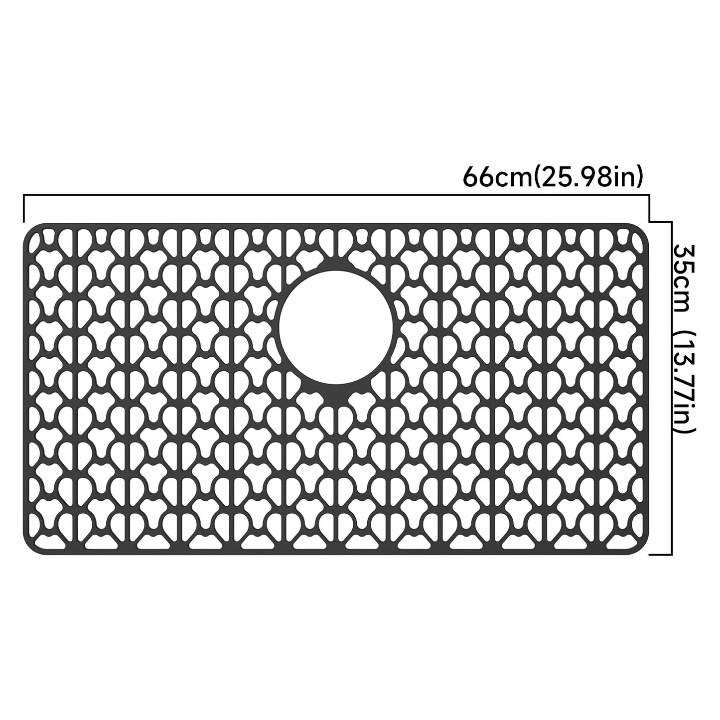 Silicone Kitchen Sink Mat Non SlipDishwashing Pad with Hollow DesignProtects Sink Bottom from Scratches Multi Functional Durable