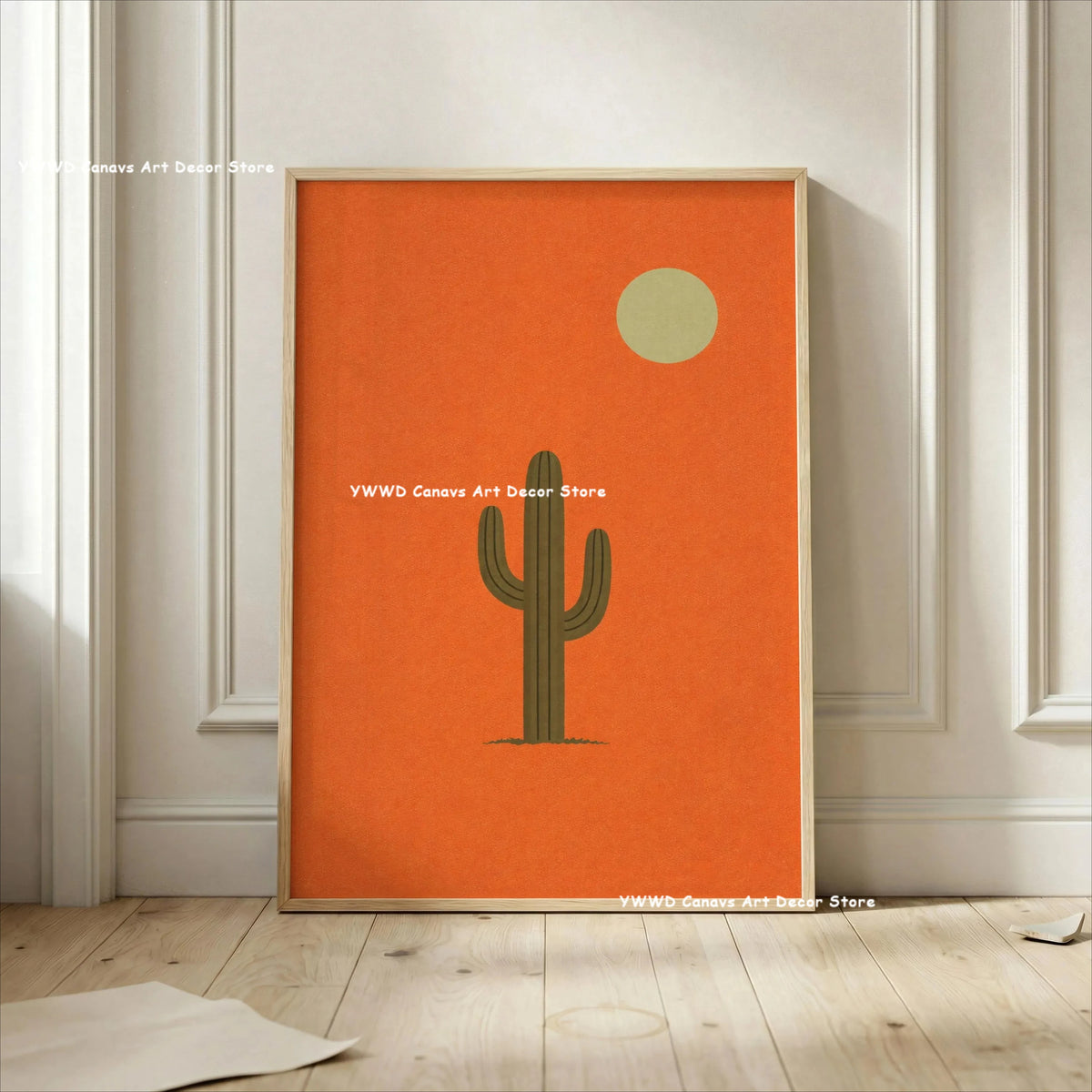 Bohemian Cactus Desert Canvas Poster Mexico Smallest Architectural Artwork Western Plant Wall Art Print for Modern Home Decor