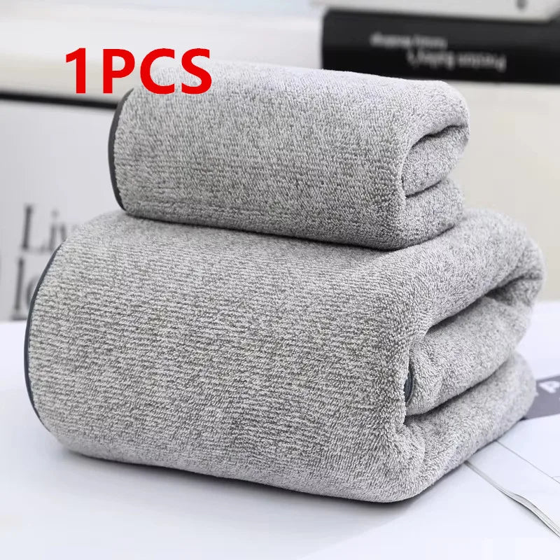 Adult bamboo charcoal fiber velvet bath towel, absorbent, soft, fast drying, high-quality, suitable for hotels and beauty salons