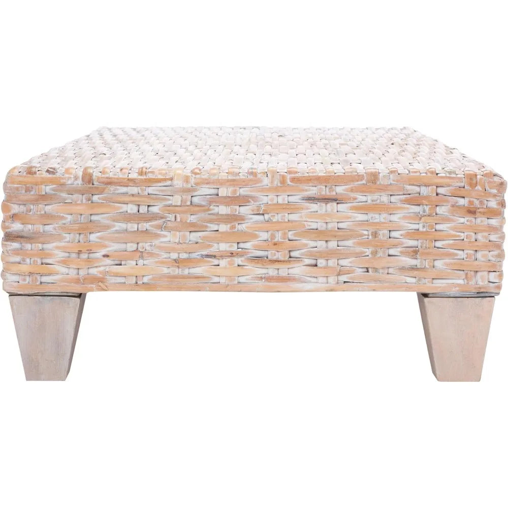 Home Collection Leary Coastal Natural White Wash Coffee Table