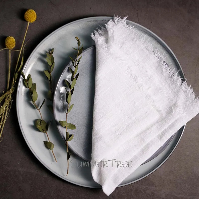 20PCS Large Napkins Cotton Gauze 41x41cm Muslin Cloth Tea Towels Dinner Retro Cheesecloth Wedding Party Rustic Table Decoration