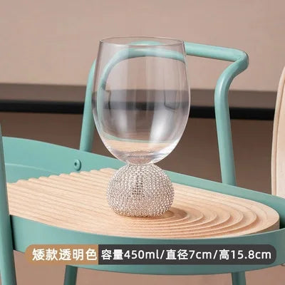 Light luxury European diamond glass wine glass, high value, diamond-wrapped red wines pirit cup, high-end whisky