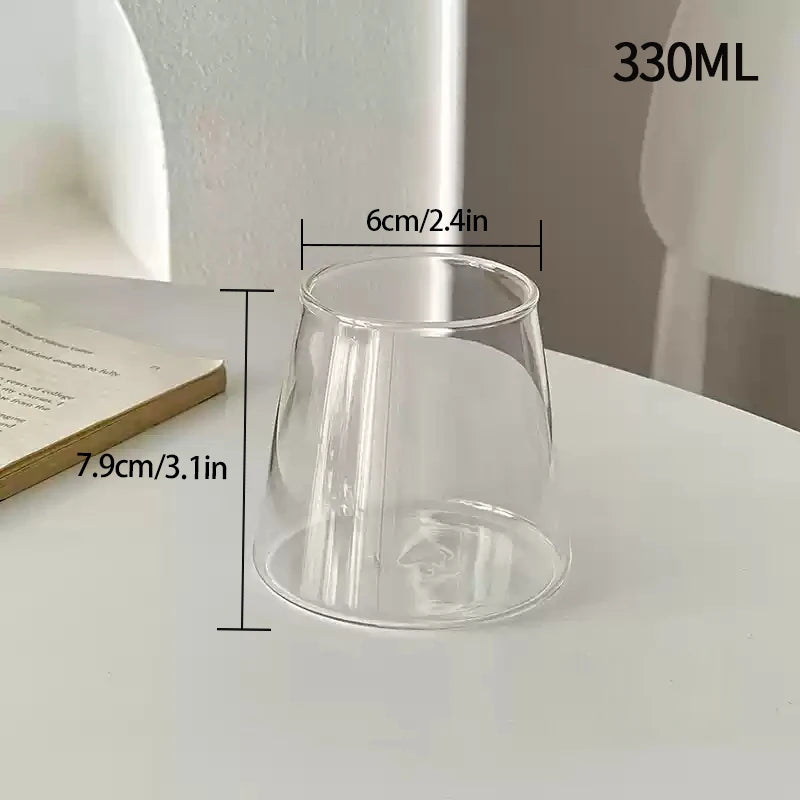 1/2pcs Glass Cup Mountain Whiskey Glass Transparent Beer Water Cup Milk Coffee Mug Tea Juice Drink Cup Bar Kitchen Drinkware