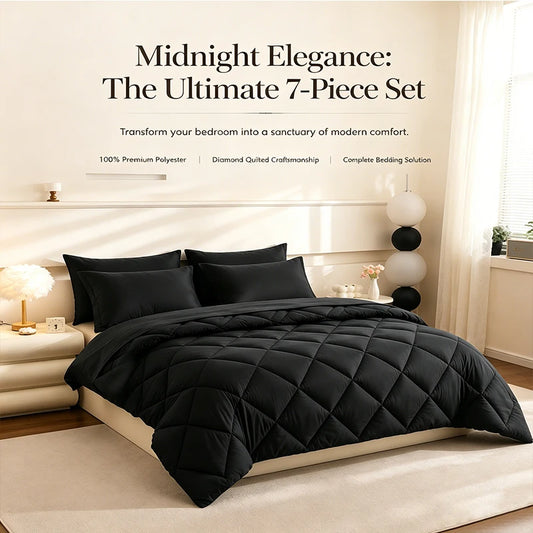 5pcs/7pcs Twin Full Queen King Bedding Sets, Home Decor Comforter, Flat Sheet, Fitted Sheet Pillowcases Sleeping Sets