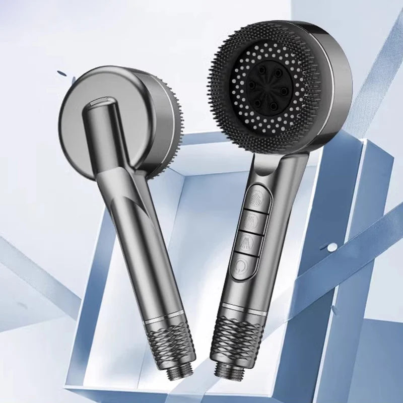 Four-speed Adjustment Shower Booster Shower Head Bathroom Household Water Heater Bath Handheld Shower Head Bracket Set