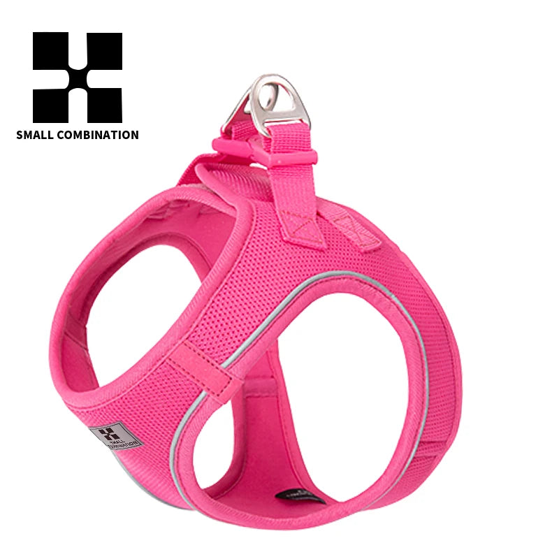 SMALL COMBINATION Small Dog Harness Leash Set Soft Reflective for Puppy Cat Harness Pet Vest Chihuaahua Sausage  Outdoor Walking