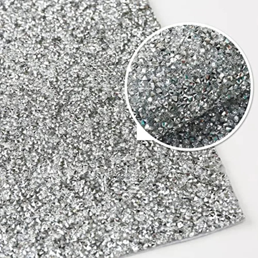 Placemats Set of 4 for Dining Table Heat Resistant Waterproof Rhinestones Decoration Table Mat Rectangle Placemats 12 x 18 inch