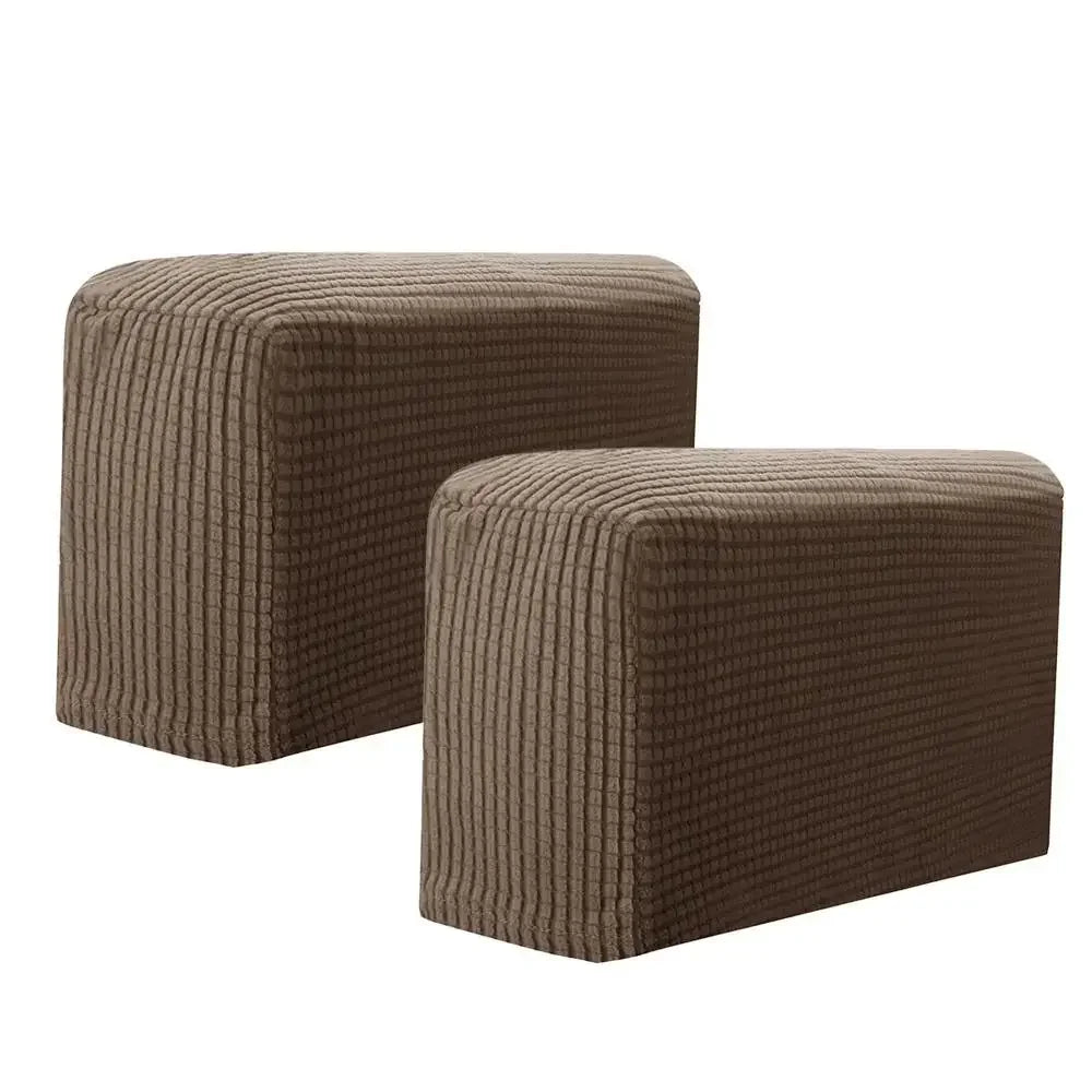2PCS/SET Sofa Armrest Covers Fleece Premium Armrest Covers Stretchy Chair Sofa Couch Arm Protector Stretch to Fit