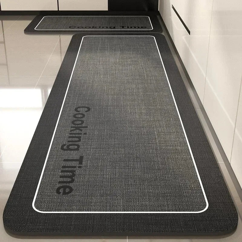 Carpet for Kitchen Floor Mat Pvc Leather Waterproof Non-slip Long Rug Oil-proof Foot Mats Pink Flower Home Decoration Rugs
