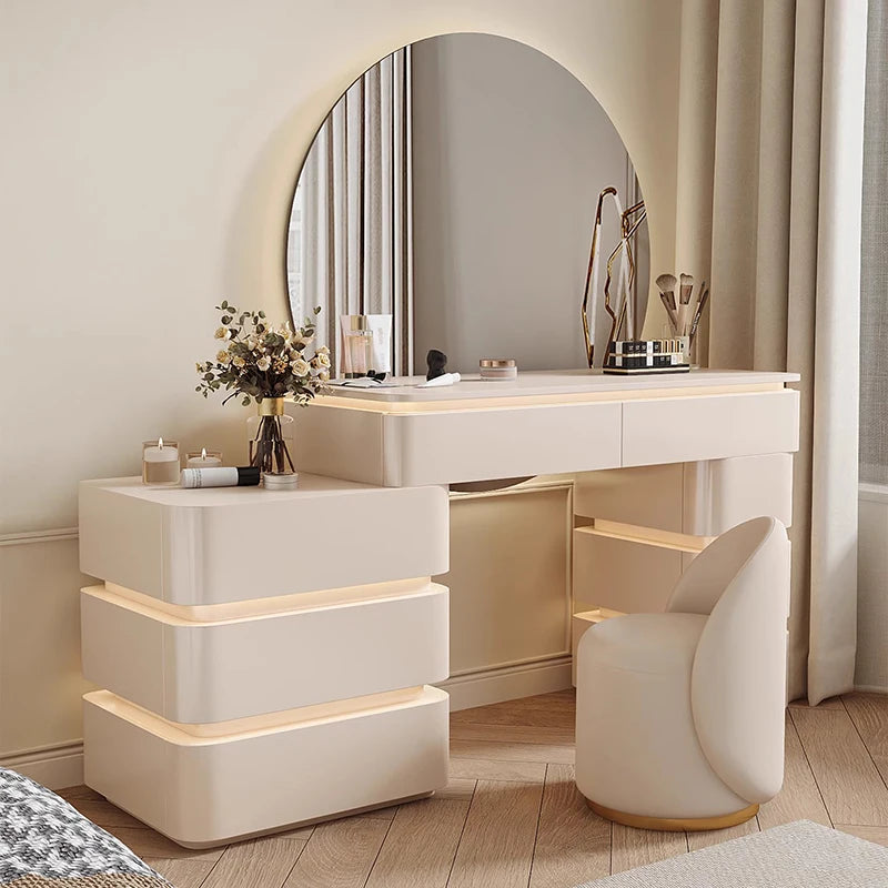 Modern Nordic Vanity Table Elegant Premium Trendy Classic Vanity Table Organized Chic Meuble Chambre Bedroom Furniture