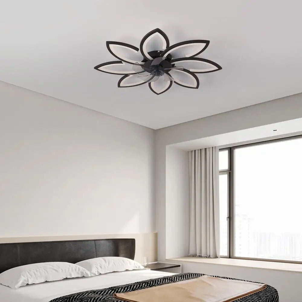 Modern Dining Table LED Lamp Ceiling Fan Light Restaurant Bedroom Fan Lamp Remote Ventilator Home Lighting