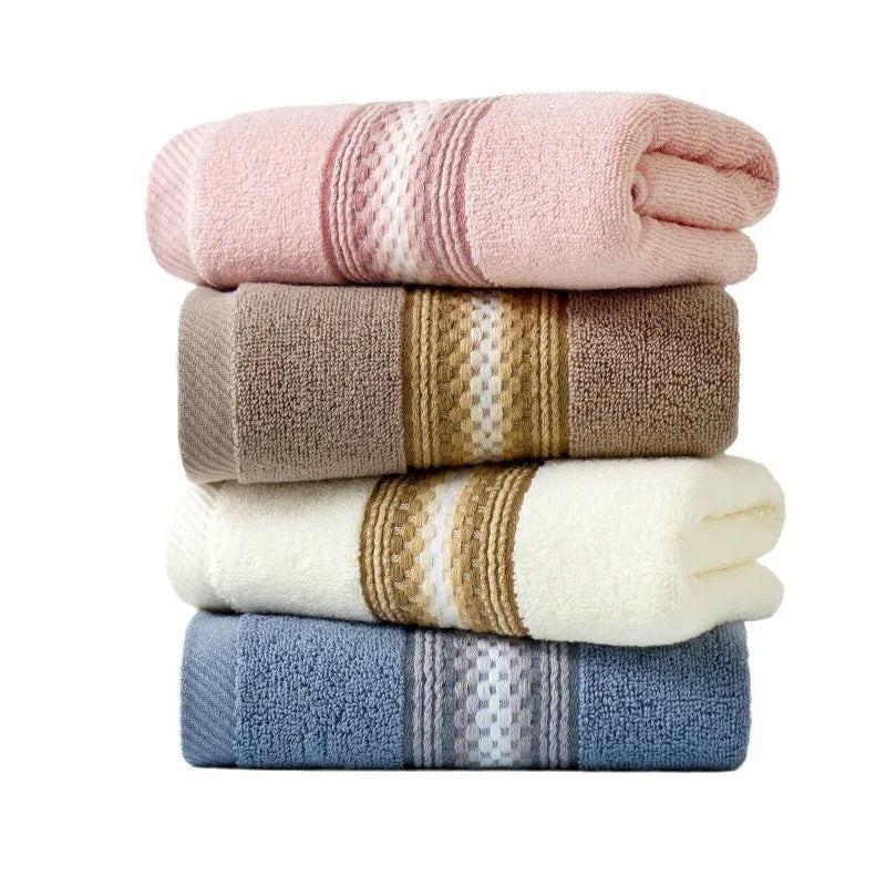 High-End Hotel Quality Thickened Cotton Towels Set of 1/4/6 Absorbent Embroidered Face Washing Towels for Adults Household Use