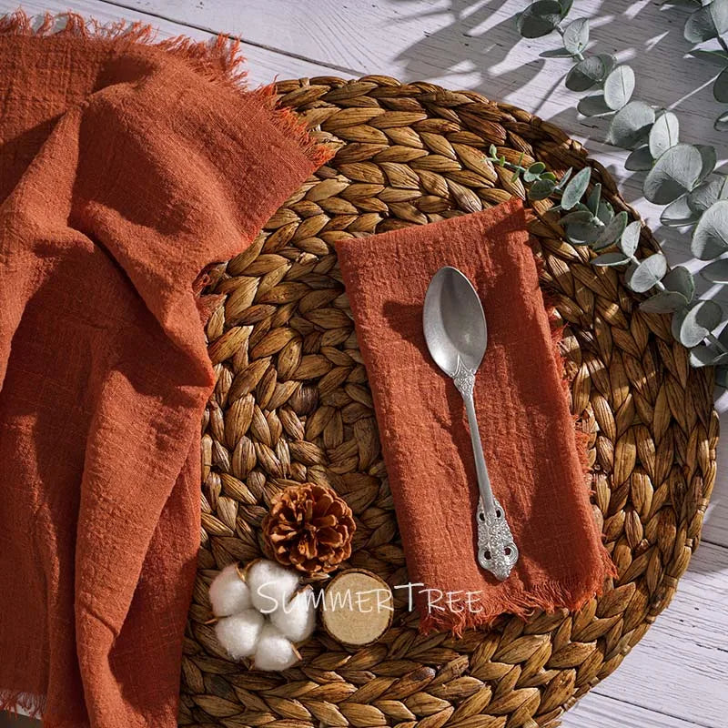 20PCS Large Napkins Cotton Gauze 41x41cm Muslin Cloth Tea Towels Dinner Retro Cheesecloth Wedding Party Rustic Table Decoration
