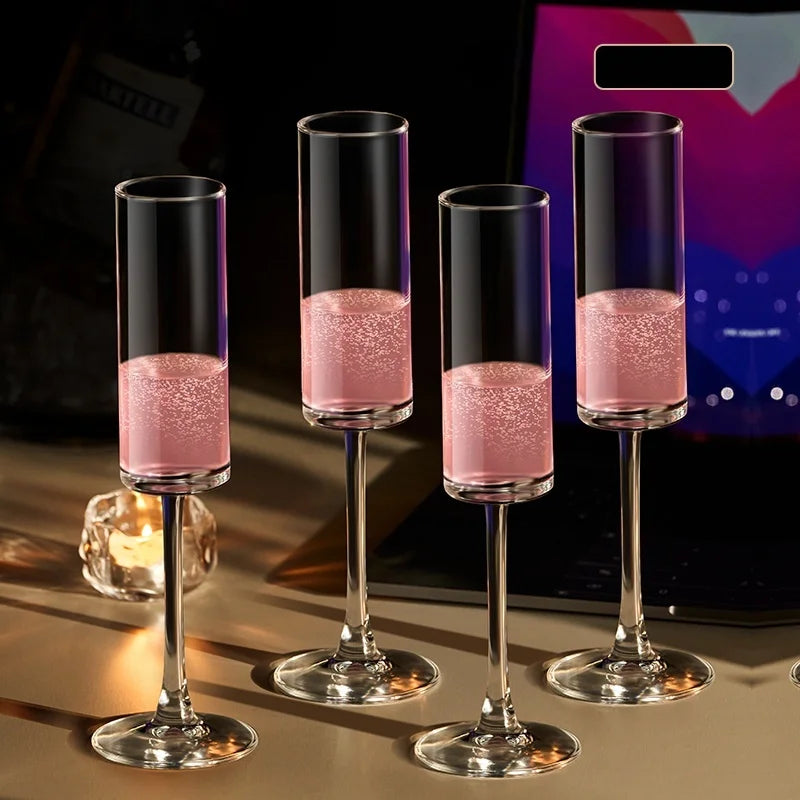 GIANXI French Vertical lines Champagne Glasses Home Glass Goblets High-end Red Wine Glasses White Wine Glasses Cocktail Glasses