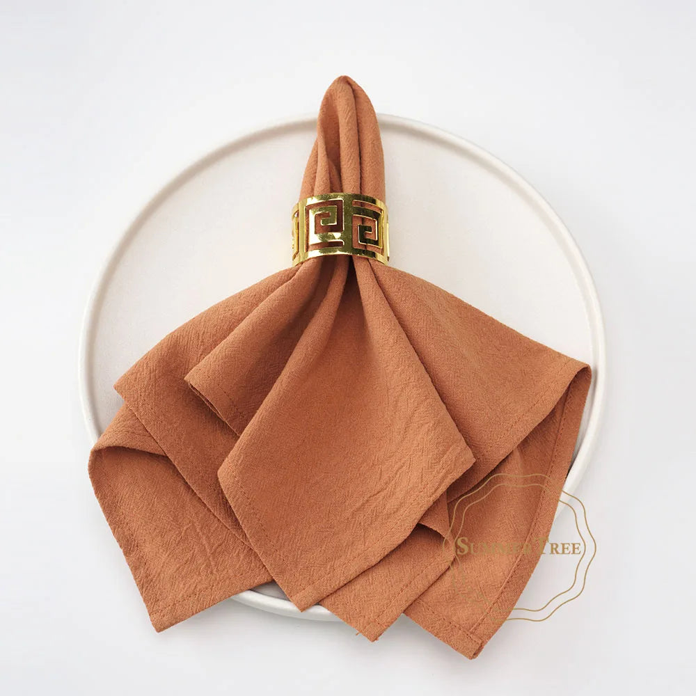 24 Pack 40cm x 40cm Cloth Napkins Washable Reusable Bulk Plain Cotton Table Napkin for Home Kitchen Dinner Wedding Decoration