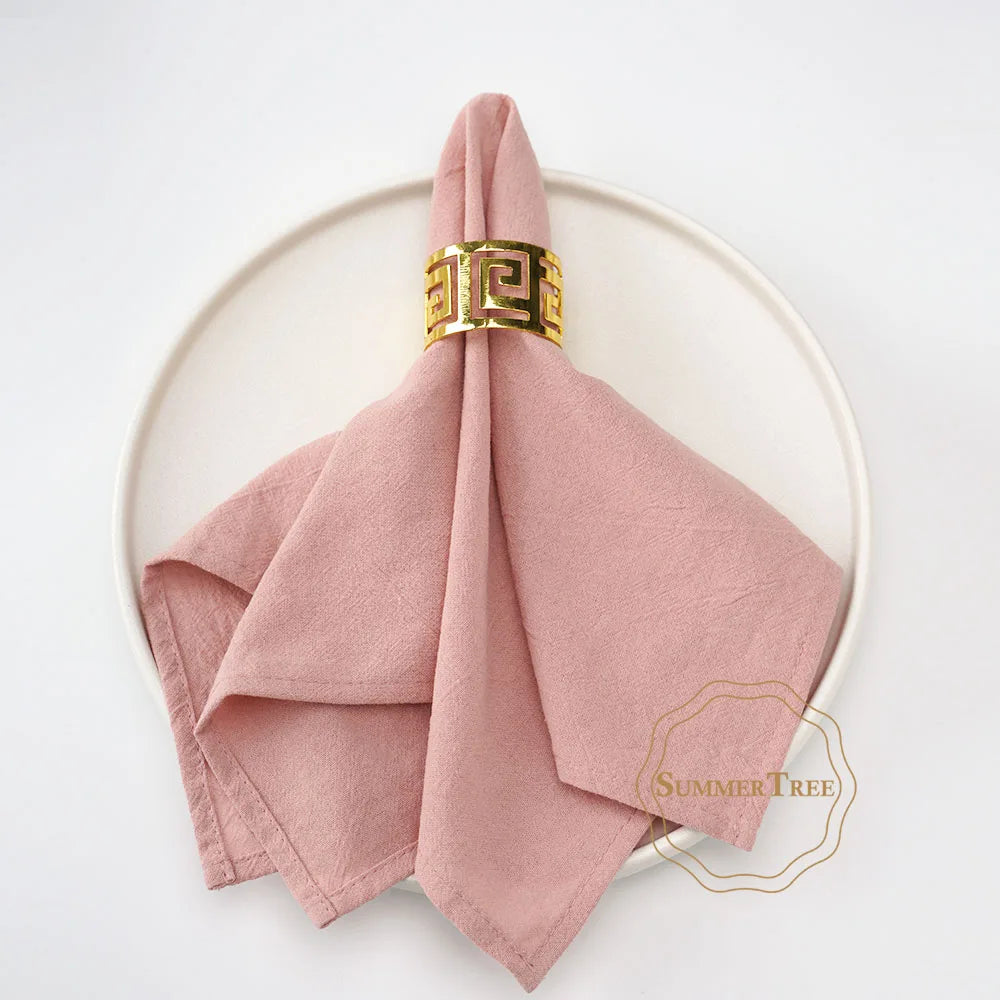 24 Pack 40cm x 40cm Cloth Napkins Washable Reusable Bulk Plain Cotton Table Napkin for Home Kitchen Dinner Wedding Decoration