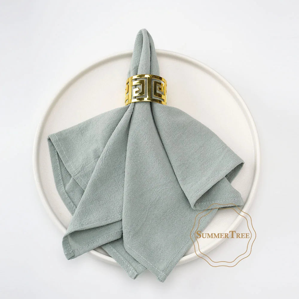 24 Pack 40cm x 40cm Cloth Napkins Washable Reusable Bulk Plain Cotton Table Napkin for Home Kitchen Dinner Wedding Decoration