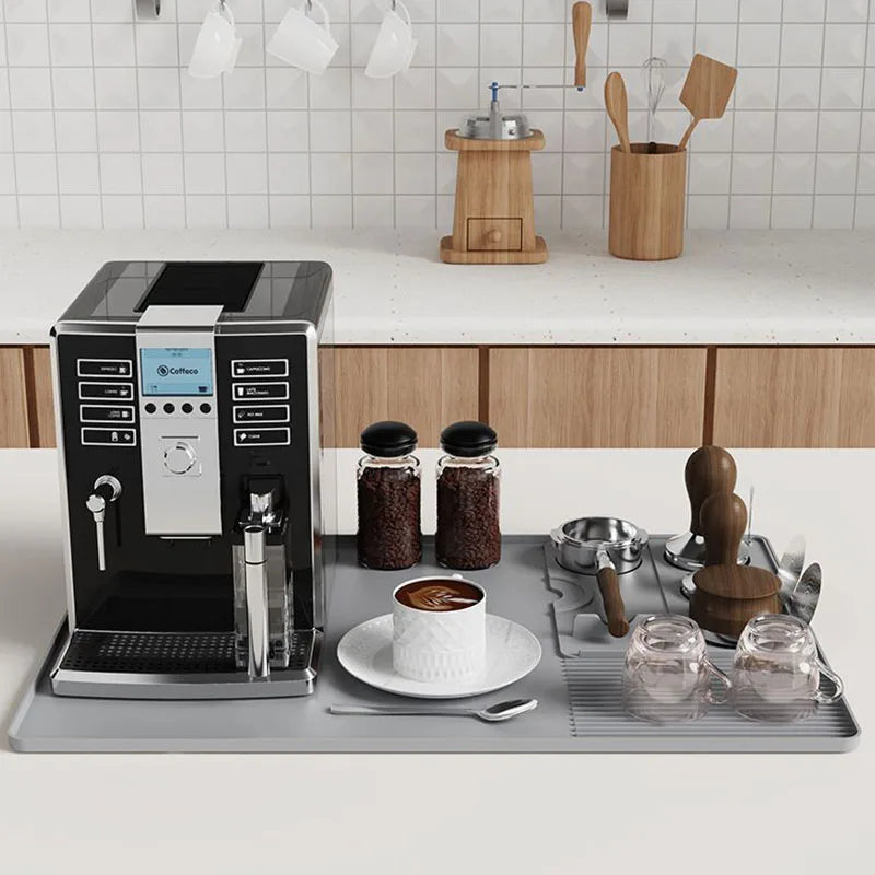 Silicone Coffee Mat Tamper Pad Heat Resistant Coffee Countertop Protector Anti-spill Under Coffee Maker Espresso Machine Pad