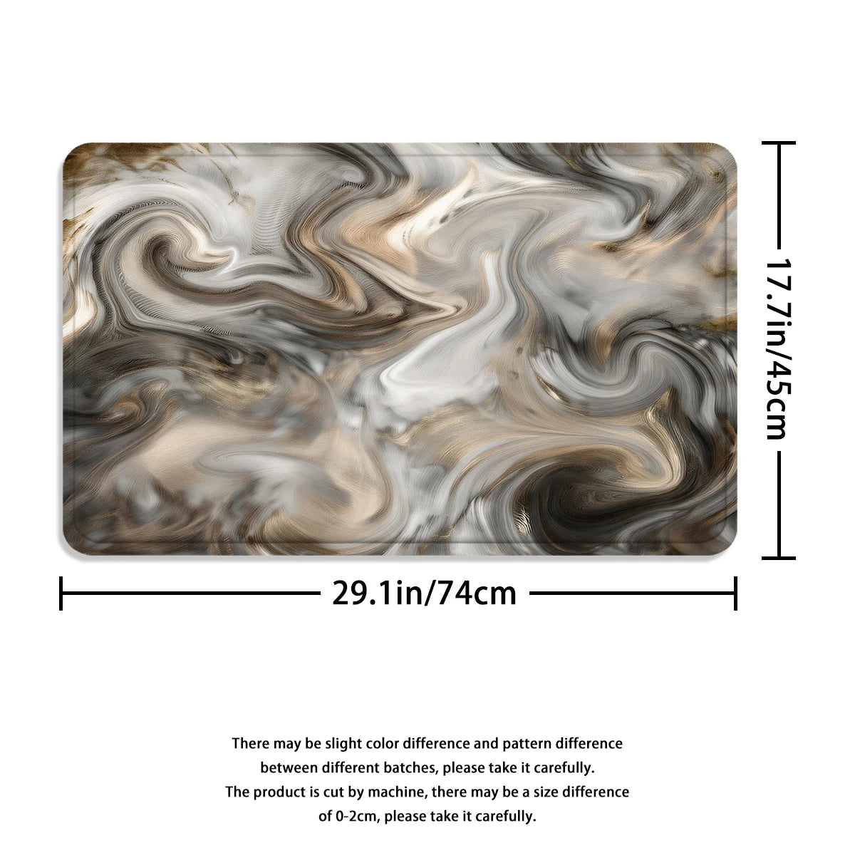 4 Pcs/Set Brown Marble Swirl Shower Curtain Bathroom Set, Neutral Abstract Print Waterproof Mildew Resistant Fabric, Family Bathroom Decor, Modern Minimalist & Neutral Style Bath Mat Set, Fits Apartment, Guest Bathroom, Home
