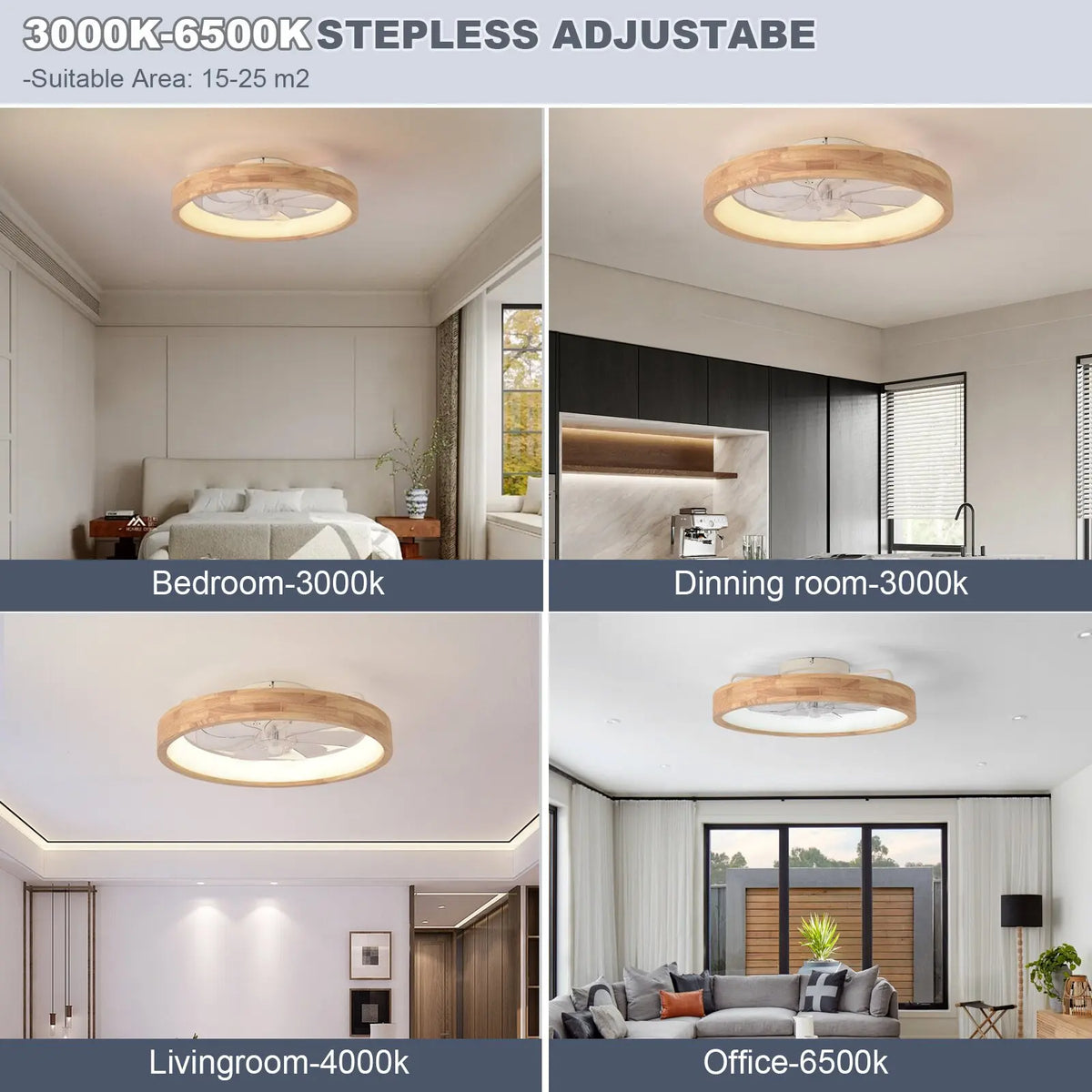 LED Ceiling Fan Light with Remote Control Fan Light Modern Bedroom Restaurant Decoration Electric Fan Ventilation