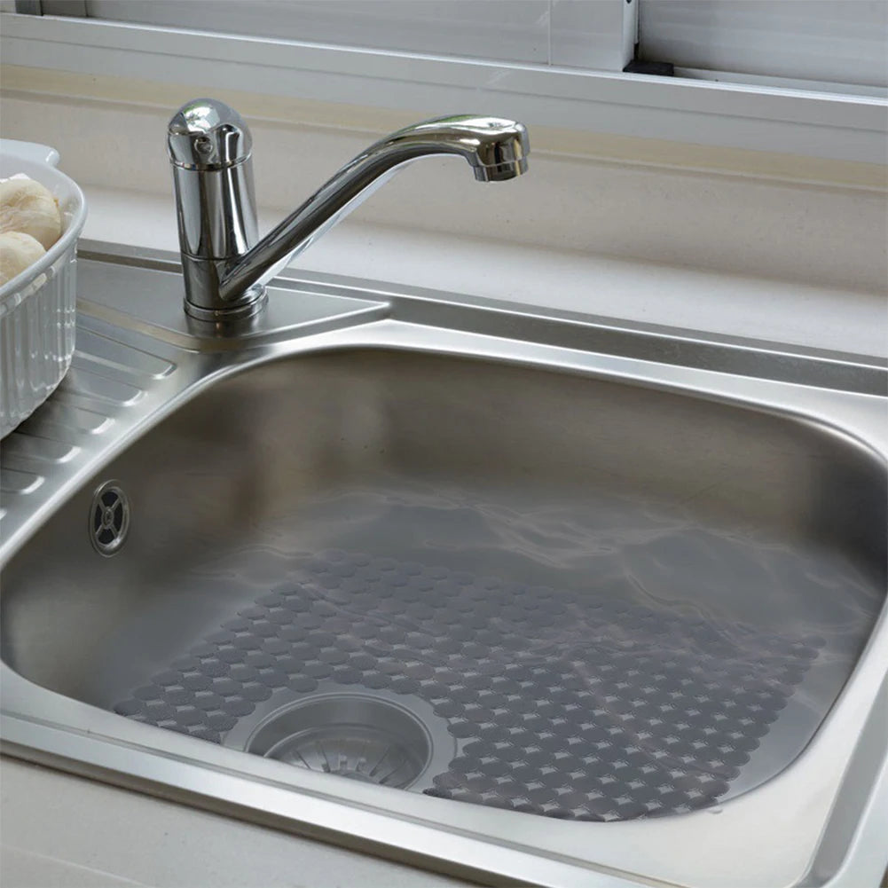 2PCS Sink Protectors Good Grip Sink Mat for Kitchen Large Multifunctional PVC Heat resistan Sink Mat Protector for Home Bathroom