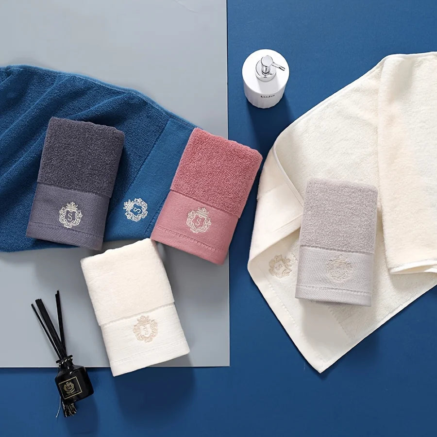 1/5/10pcs Embroidered Cotton Towels Set Oversized Bathroom Bath Hand Face Towels 34x74cm/70x140cm Sport Towels Gift Toallas