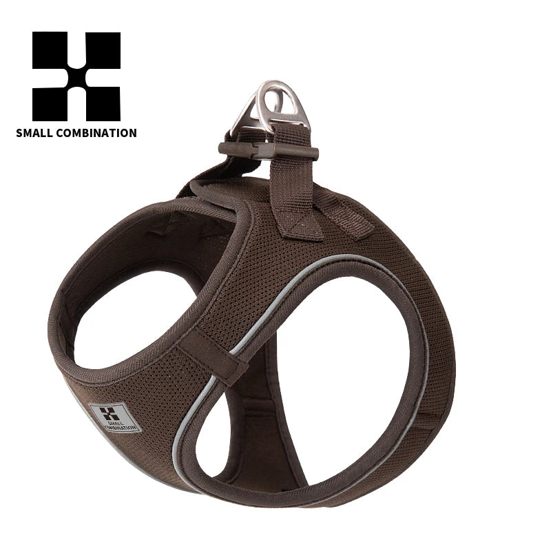 SMALL COMBINATION Small Dog Harness Leash Set Soft Reflective for Puppy Cat Harness Pet Vest Chihuaahua Sausage  Outdoor Walking