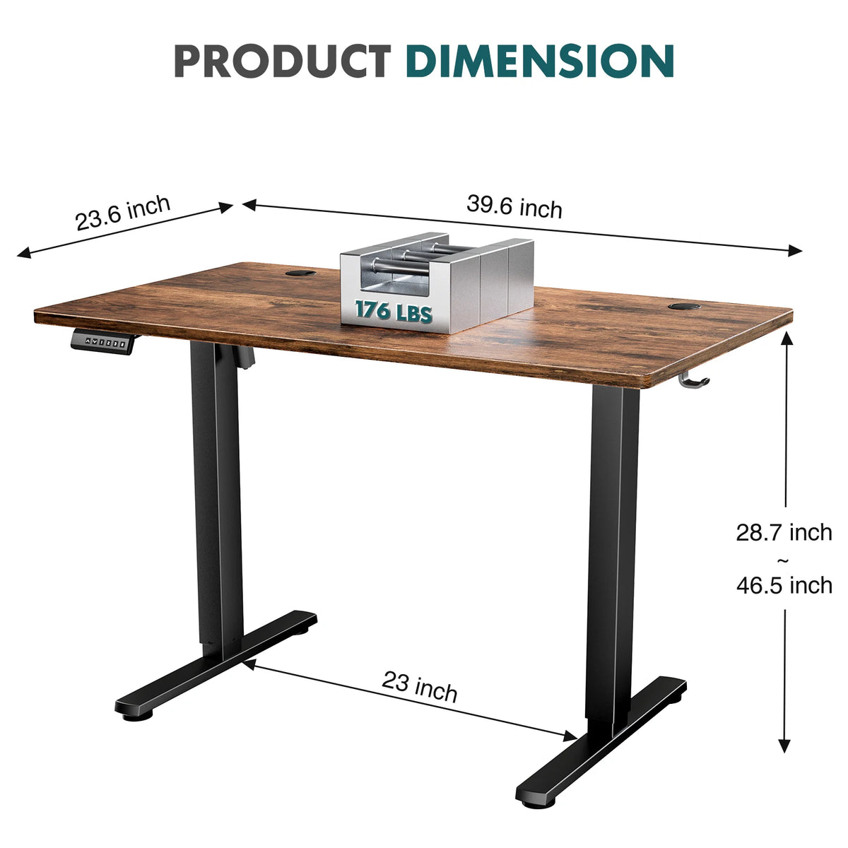 JHK  Ergonomic Electric Standing Desk Height Adjustable Computer Desk Large Work PC Table Home Office Writing Gaming Desks